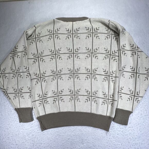 Vintage St. Stephen Collection Maison Blanche Men's Large Crewneck Beige Sweater - Picture 6 of 12